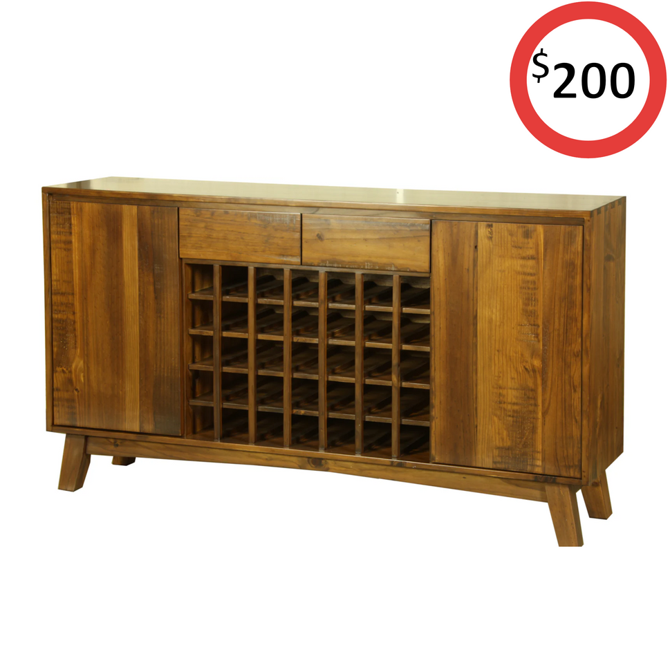 Eureka Large Sideboard with Wine Rack