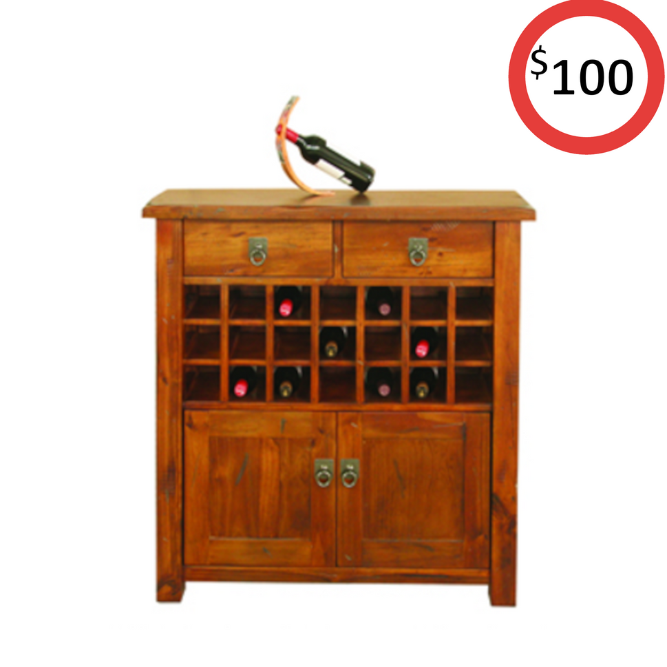 Kimberley 2 Door Buffet with Wine Rack
