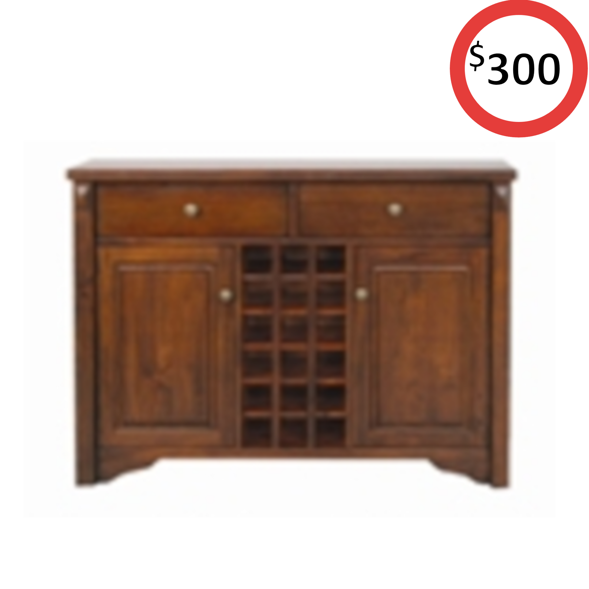 Pinnacle 2 Door Buffet with Wine Rack