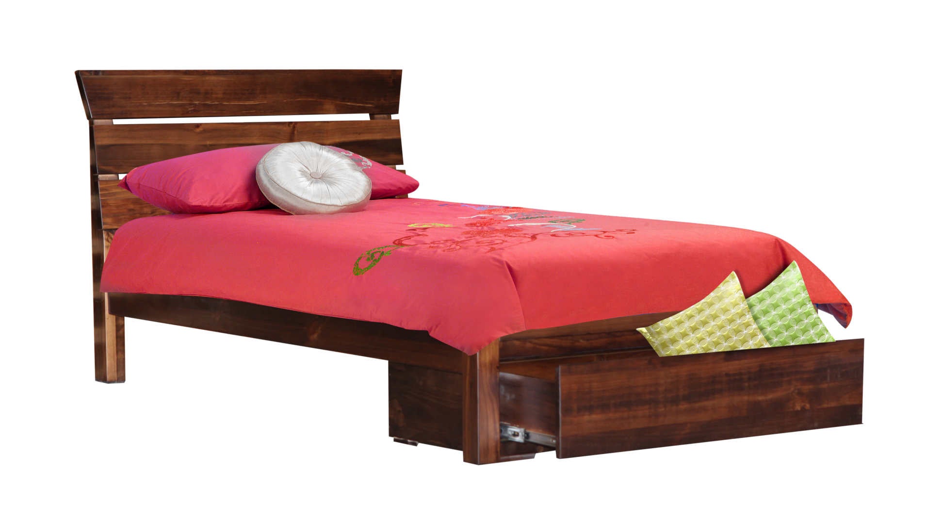 Eureka King Single Bed with Storage Drawer