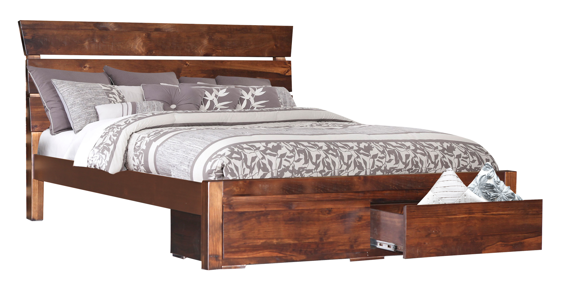 Eureka Queen Bed with 2 storage drawers