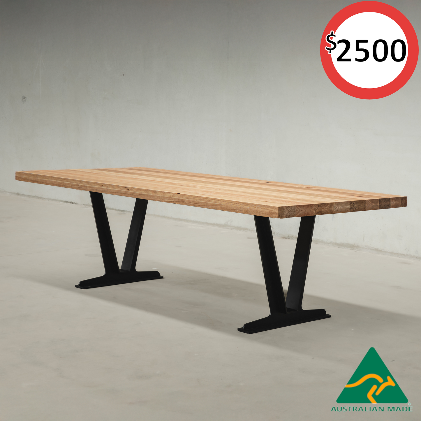 Achilles Dining Table 2400x1100x65 American White Oak