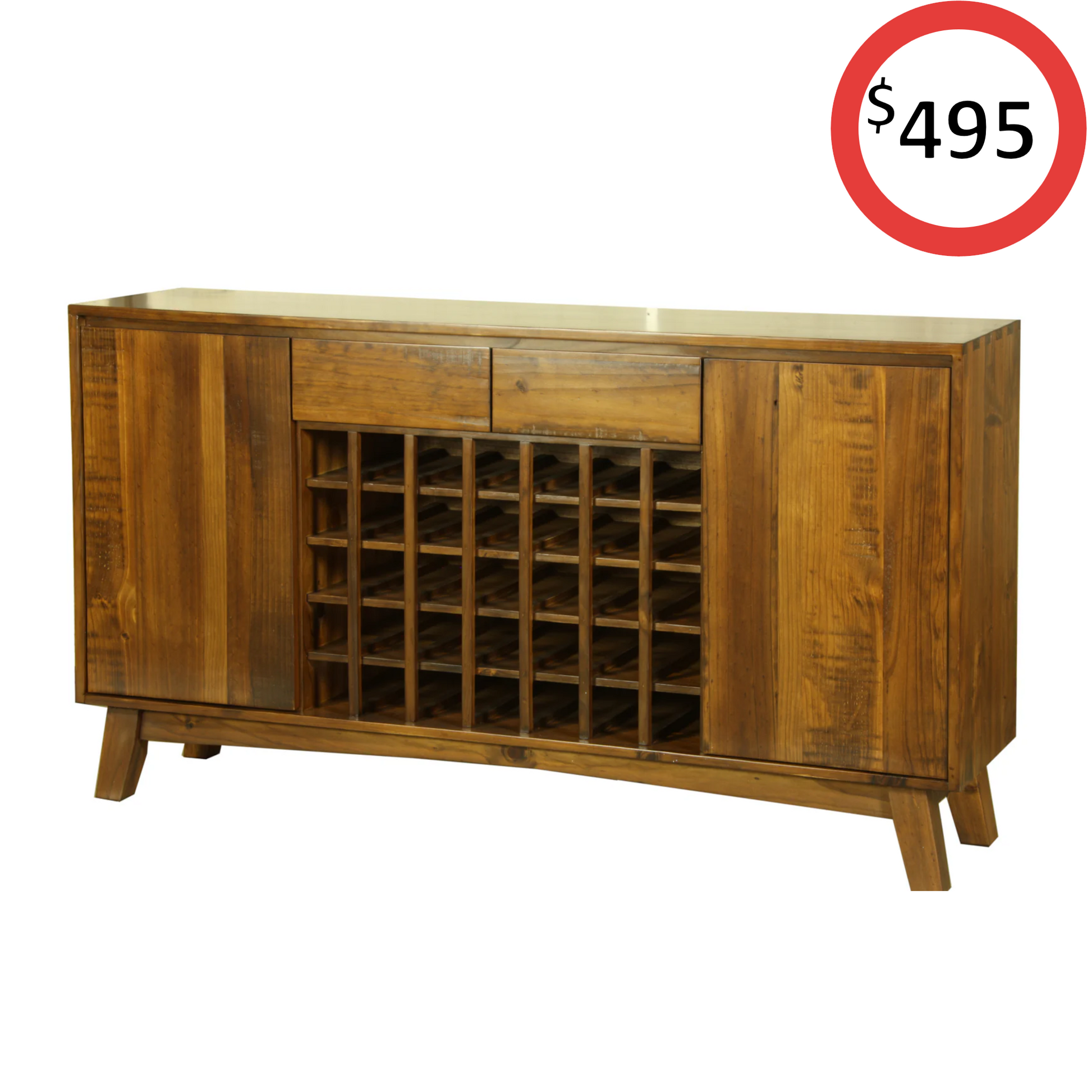Eureka Large Sideboard with Wine Rack