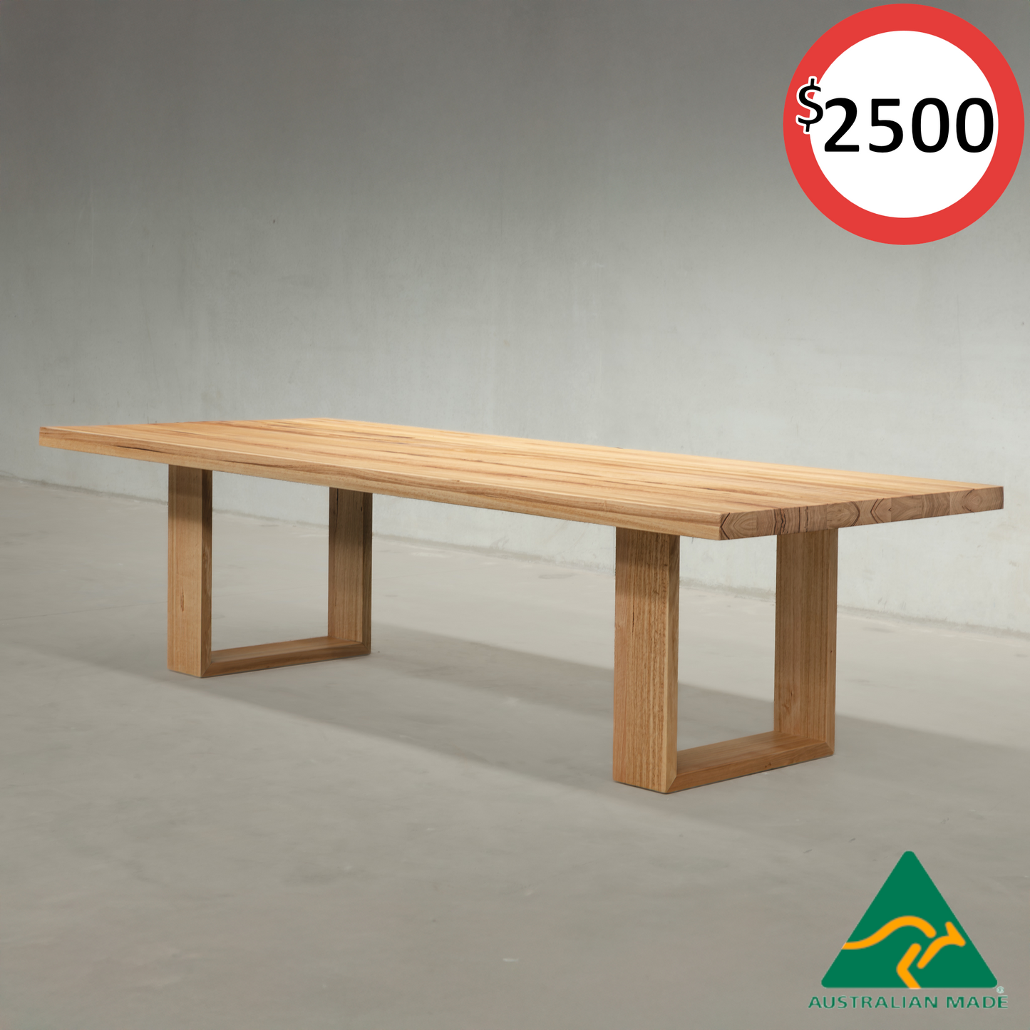 Tas Oak Dining Table 2400x1200x65 Tasmania Oak