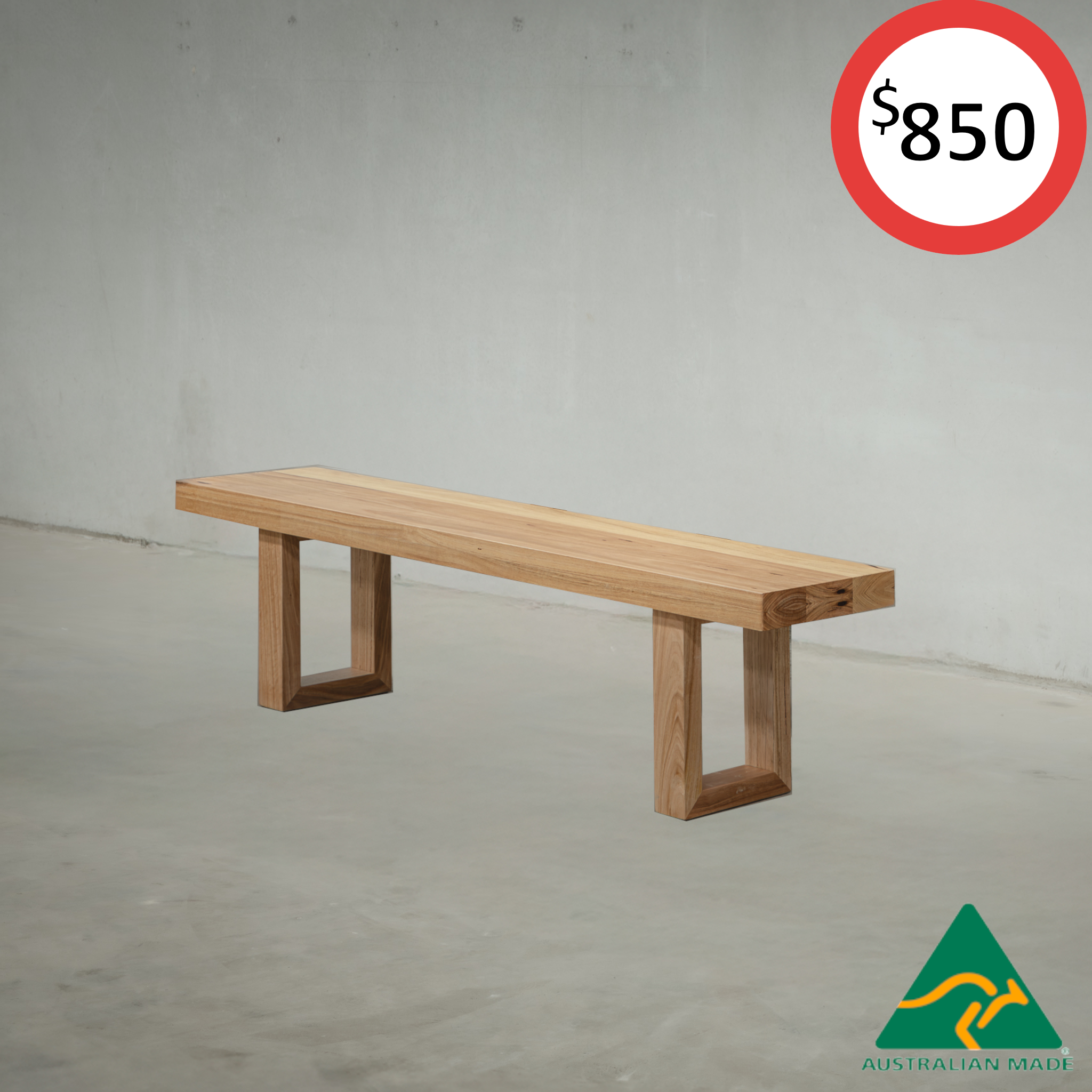messmate bench stool | solid messmate bench | timber bench seat ...