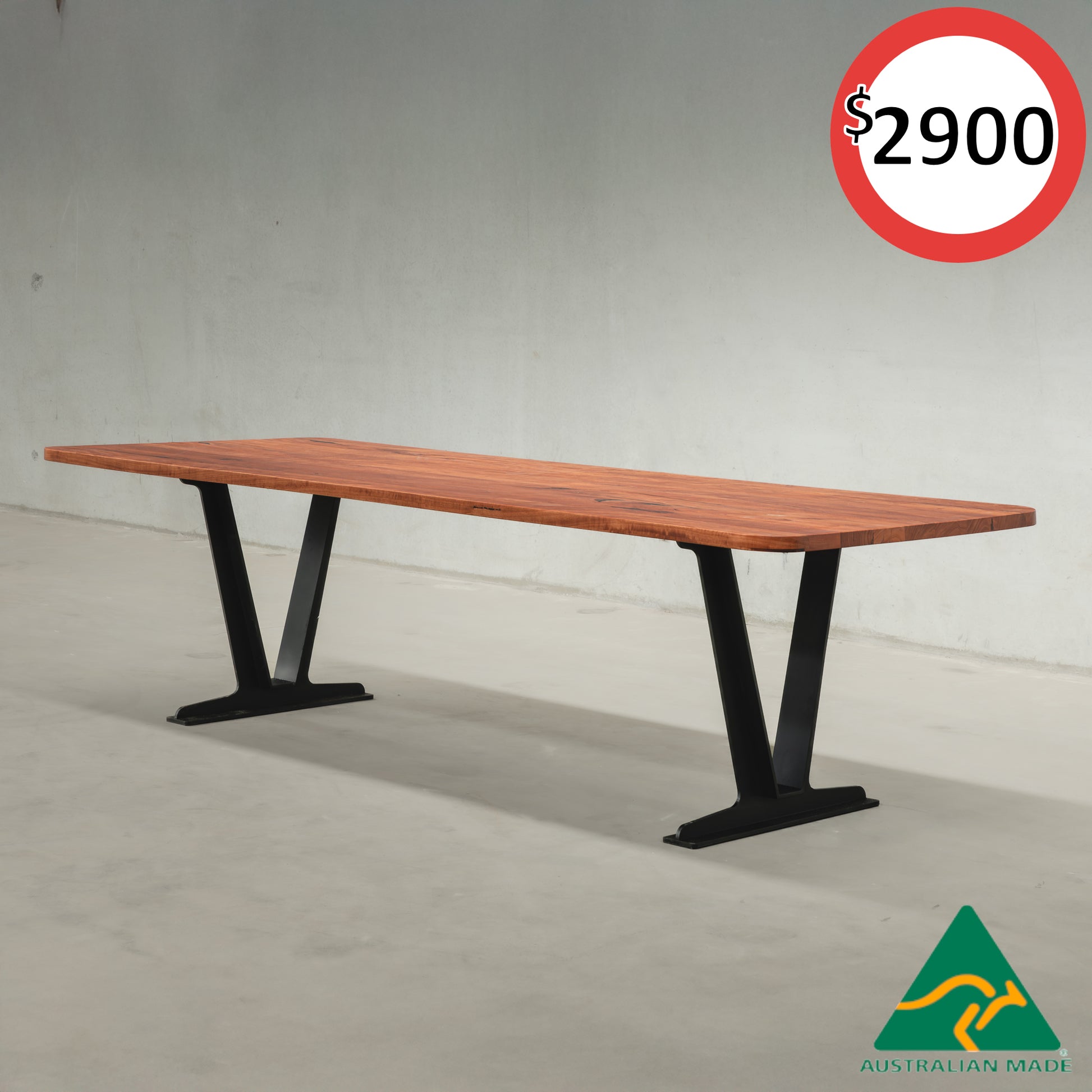 Red Gum Dining Table 3000x1100x32 Red Gum
