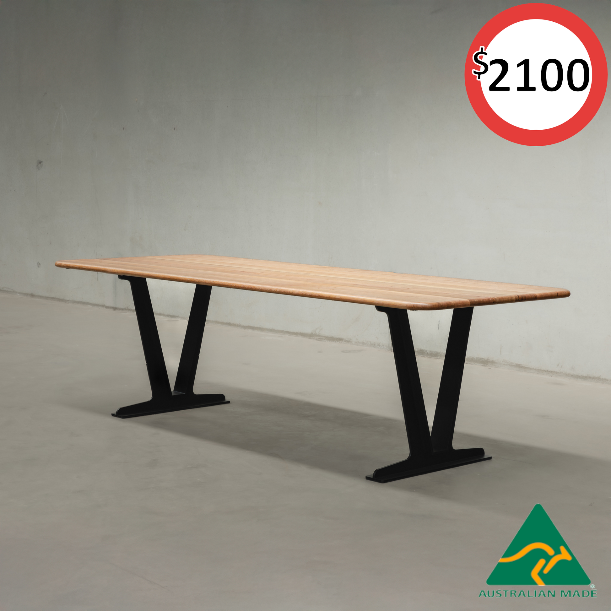 Sorrento Dining Table 2500x1000x32 Tasmanian Oak